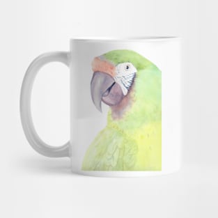 military macaw watercolor portrait parrot painting Mug